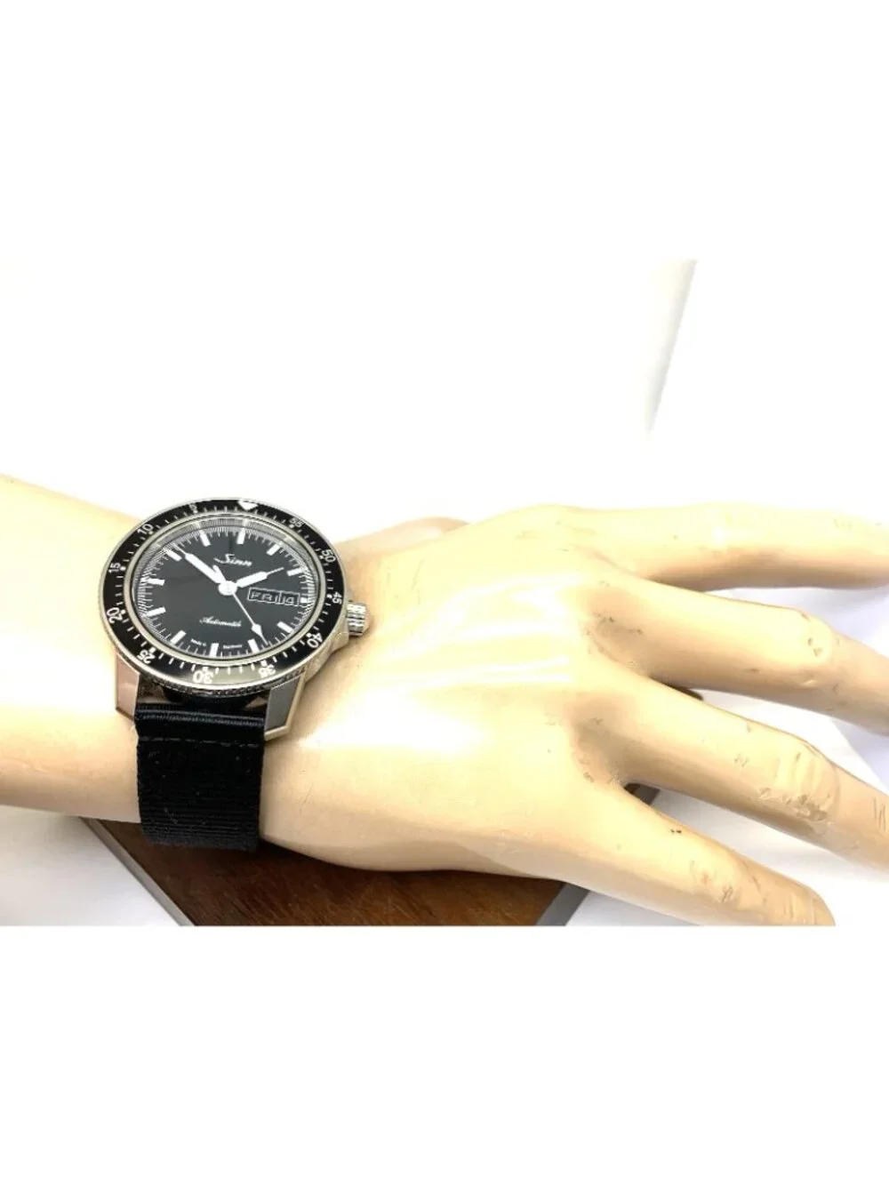Sinn Men's Watch 104.2791 Swiss Automatic Black Dial Day Date Nylon Strap 41mm